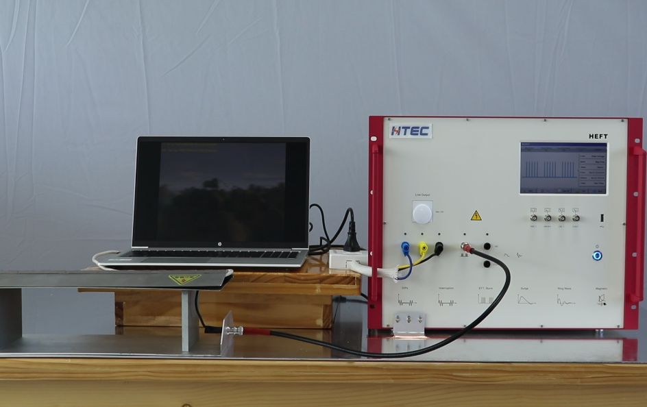What effect does the 10cm wooden pad during electrical fast transient burst testing have on the test